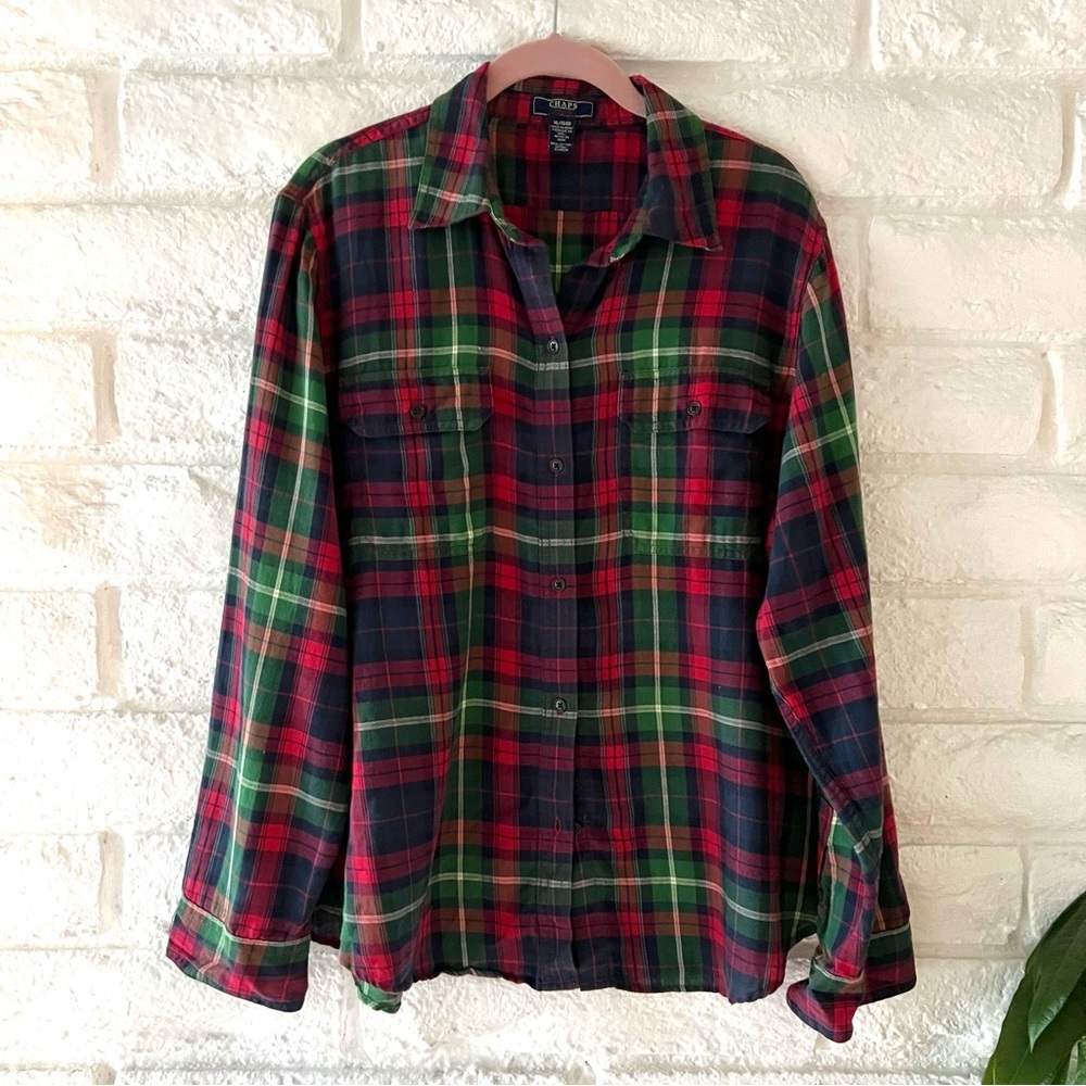 Chaps Plaid Shirt Extra Large